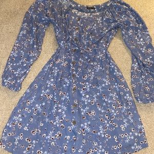 Blue dress with flowers